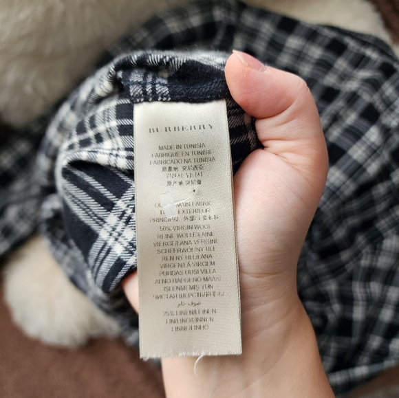 Burberry Wool/Linen Blend Button Down - Picture 5 of 5